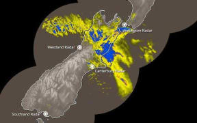 MetService's rain radar shows the front moving up the country this morning.