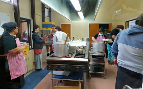 People who showed up to be vaccinated were given a free meal