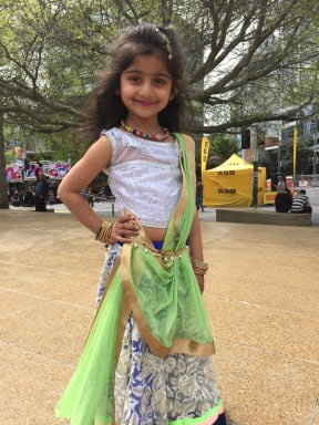 Young performer at Auckland's Diwali Festival