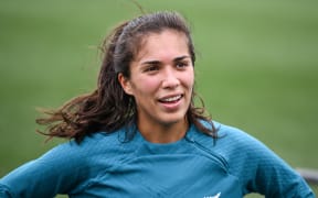 Chloe Knott training with the Football Ferns.