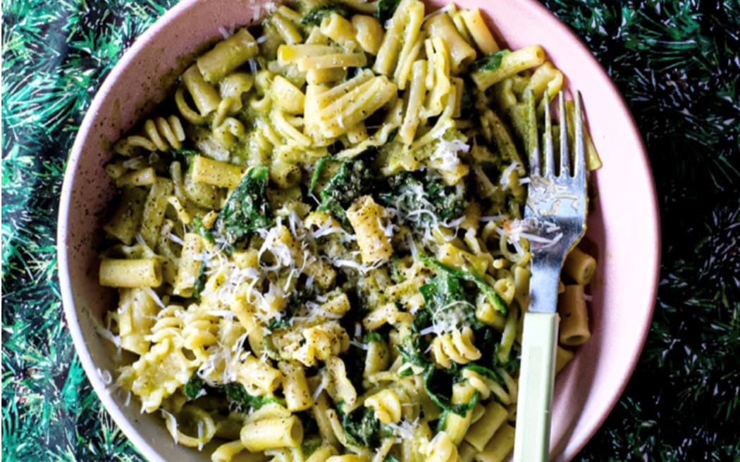 Sam Parish's ice-cube pesto pasta