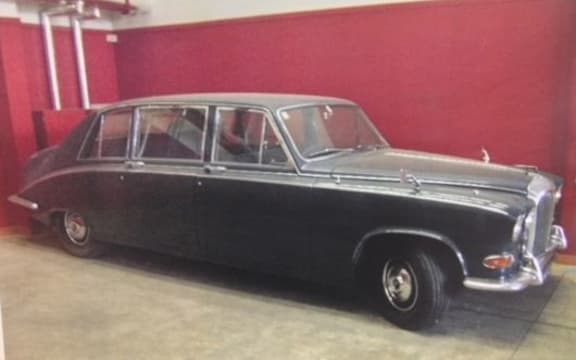 The vintage Daimler.