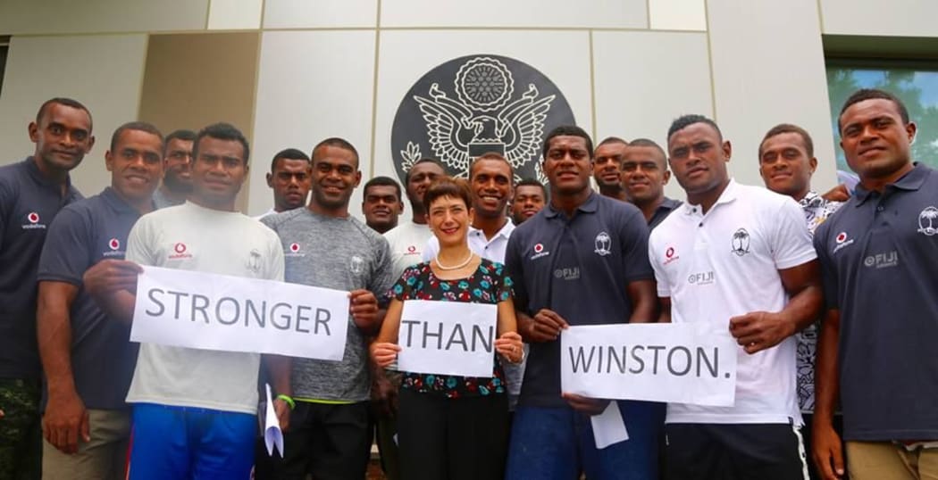 The US Ambassador in Suva, Judith Cefkin, wishes the Fiji sevens team luck ahead of the Las Vegas tournament.