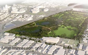 Auckland Council's rendering of a proposal for Takapuna Golf Course.