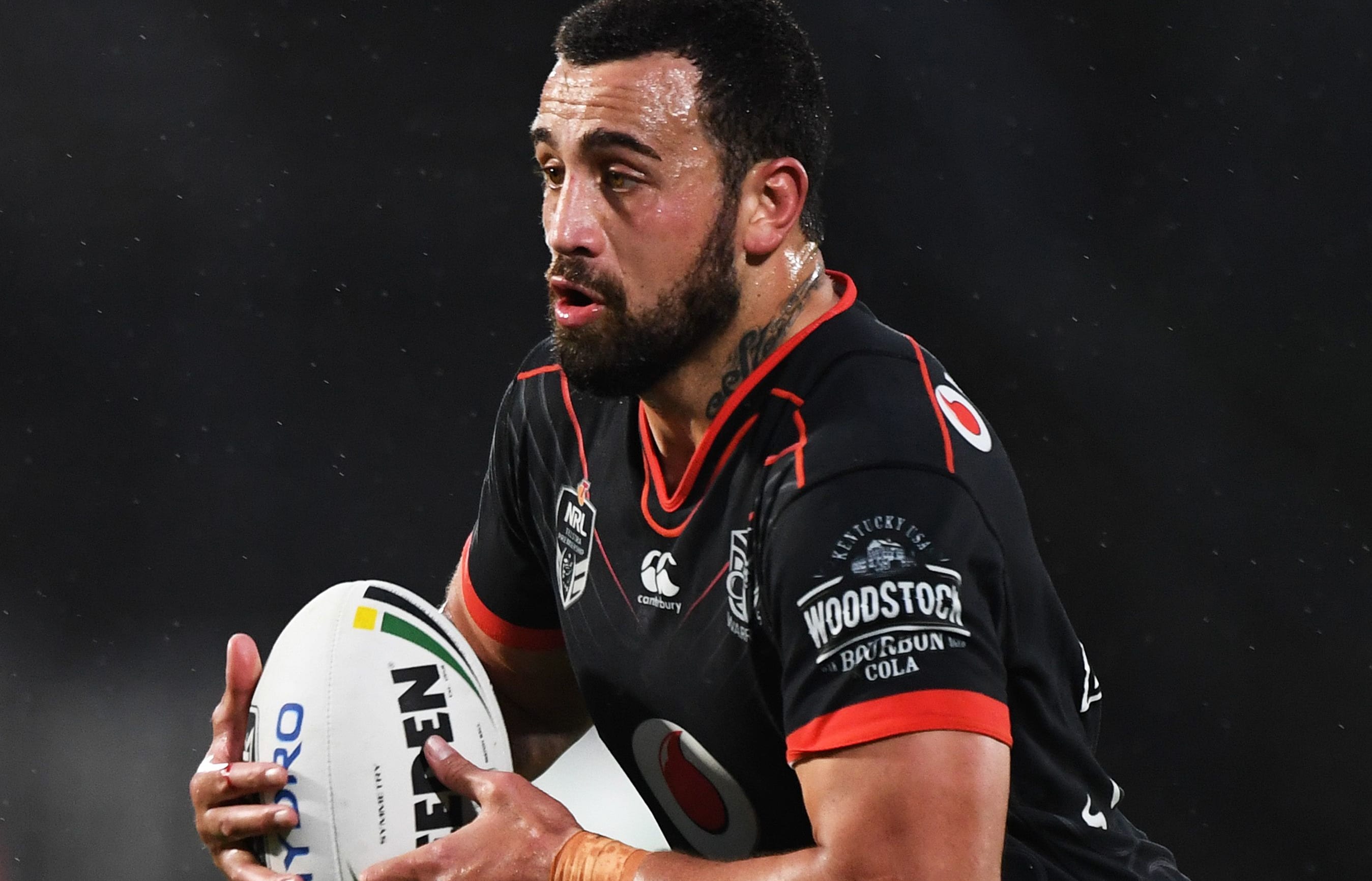 Ben Matulino during Warriors loss against  Raiders at Mt Smart Stadium on Sunday 13 August 2017