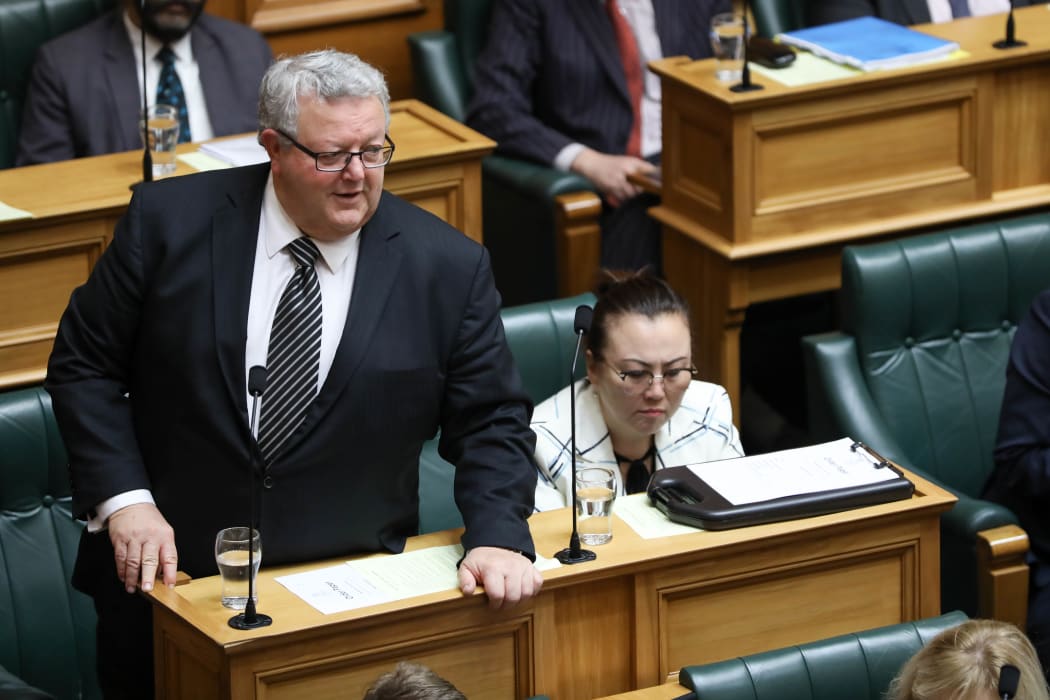 Shadow leader of the House Gerry Brownlee makes a point of order in the House.