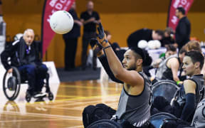 New Zealand's Hayden Barton-Cootes.
The New Zealand Wheel Blacks wheelchair rugby team.