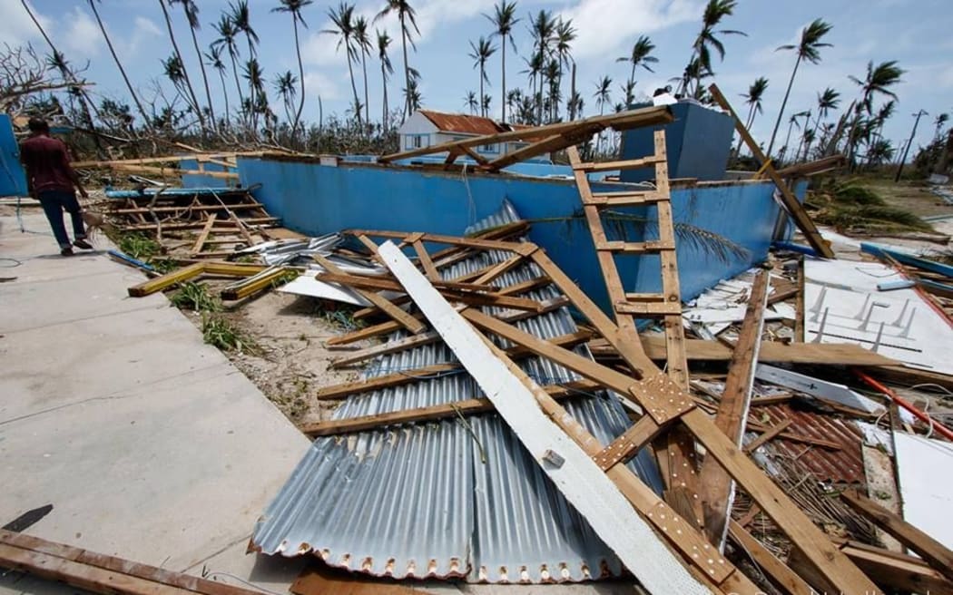 Damage caused by Typhoon Maysak in Ulithi, Yap, Federated States of Micronesia