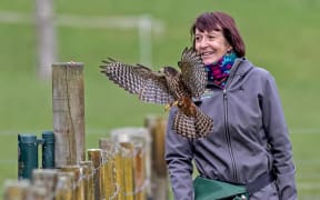 Debbie Stewart, the founder and executive director of Wingspan National Bird of Prey Centre in Rotorua