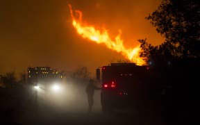 The Sherpa Fire near Santa Barbara, California had expanded to 5km squared by Thursday, making it the "largest since 2009" in the area, a spokesman for the Santa Barbara County Information Center said.