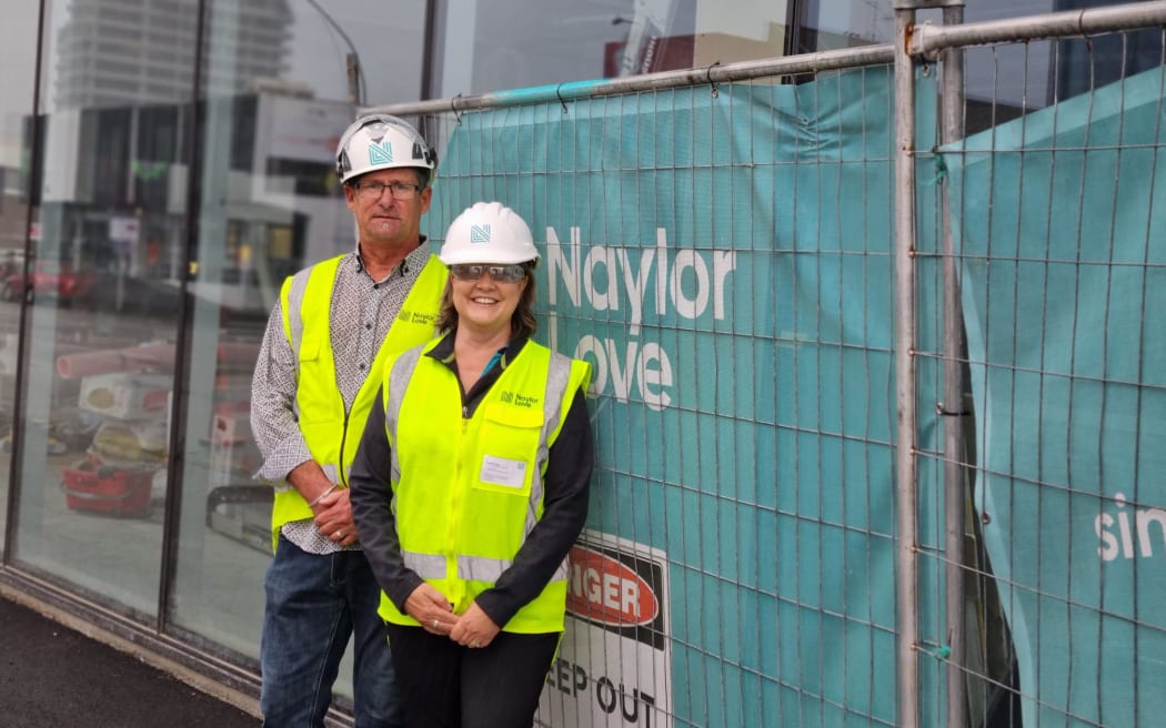 Project Manager Chris Haswell and Waikato Environmental Manager Stephanie Mayer from Naylor Love.