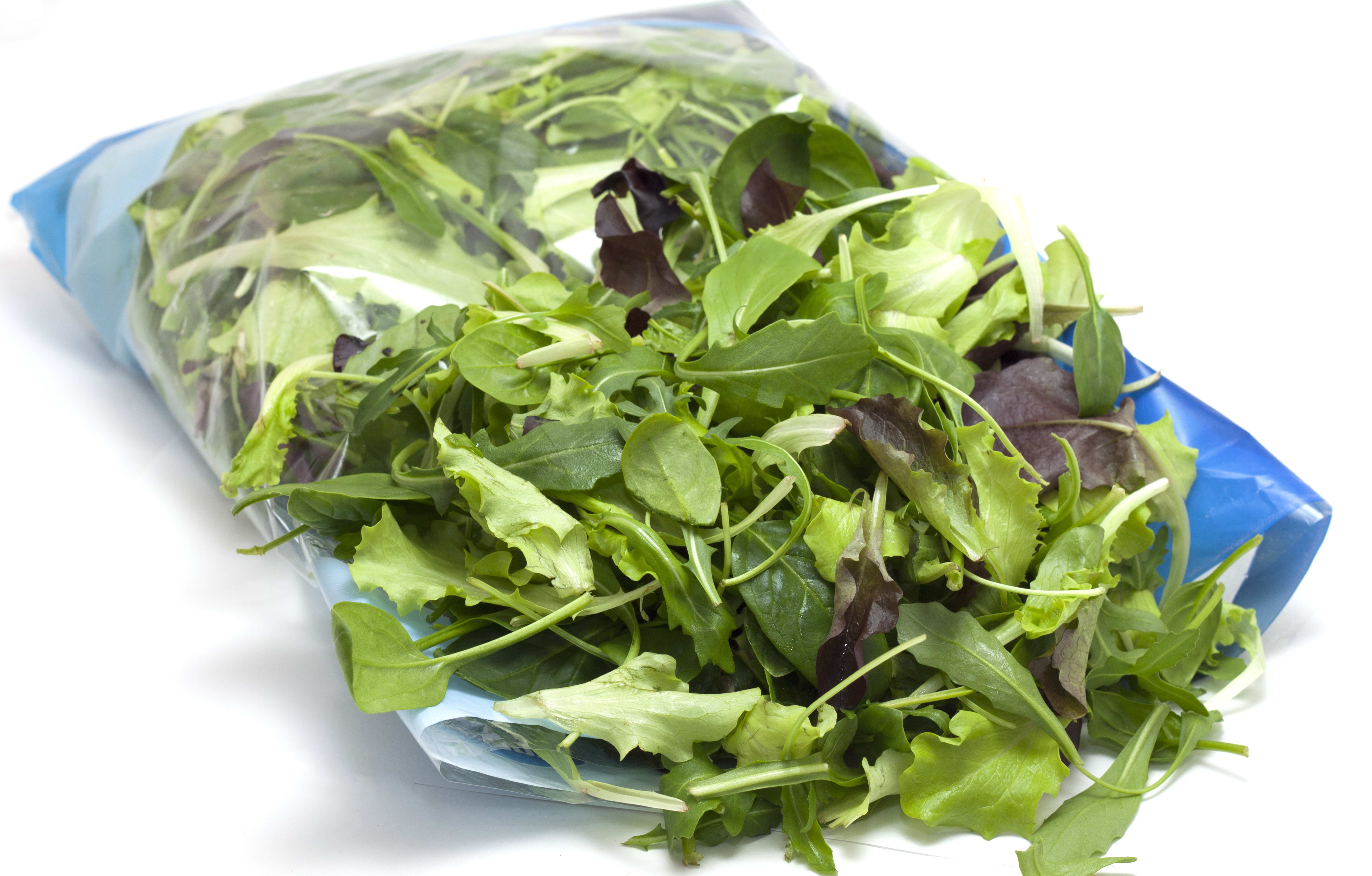 bagged salad leaves