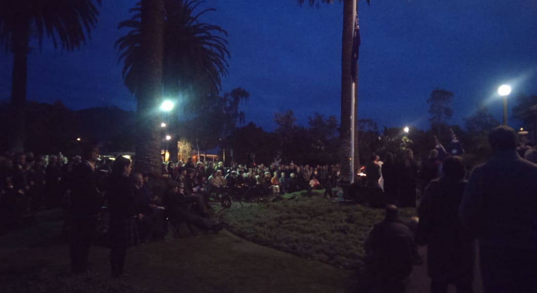 The scene at the service in Nelson.