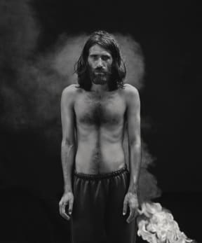 Hoda Afshar's picture of Behrouz Boochani which won the Bowness Photography Prize, 2018.