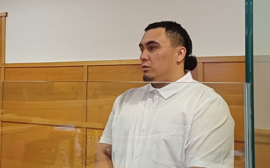 Te Ngare Te Ake Ake, pictured on the morning of trial before guilty pleas were entered, has been sent to prison after holding his ex at his rural property and assaulting her over two days.
