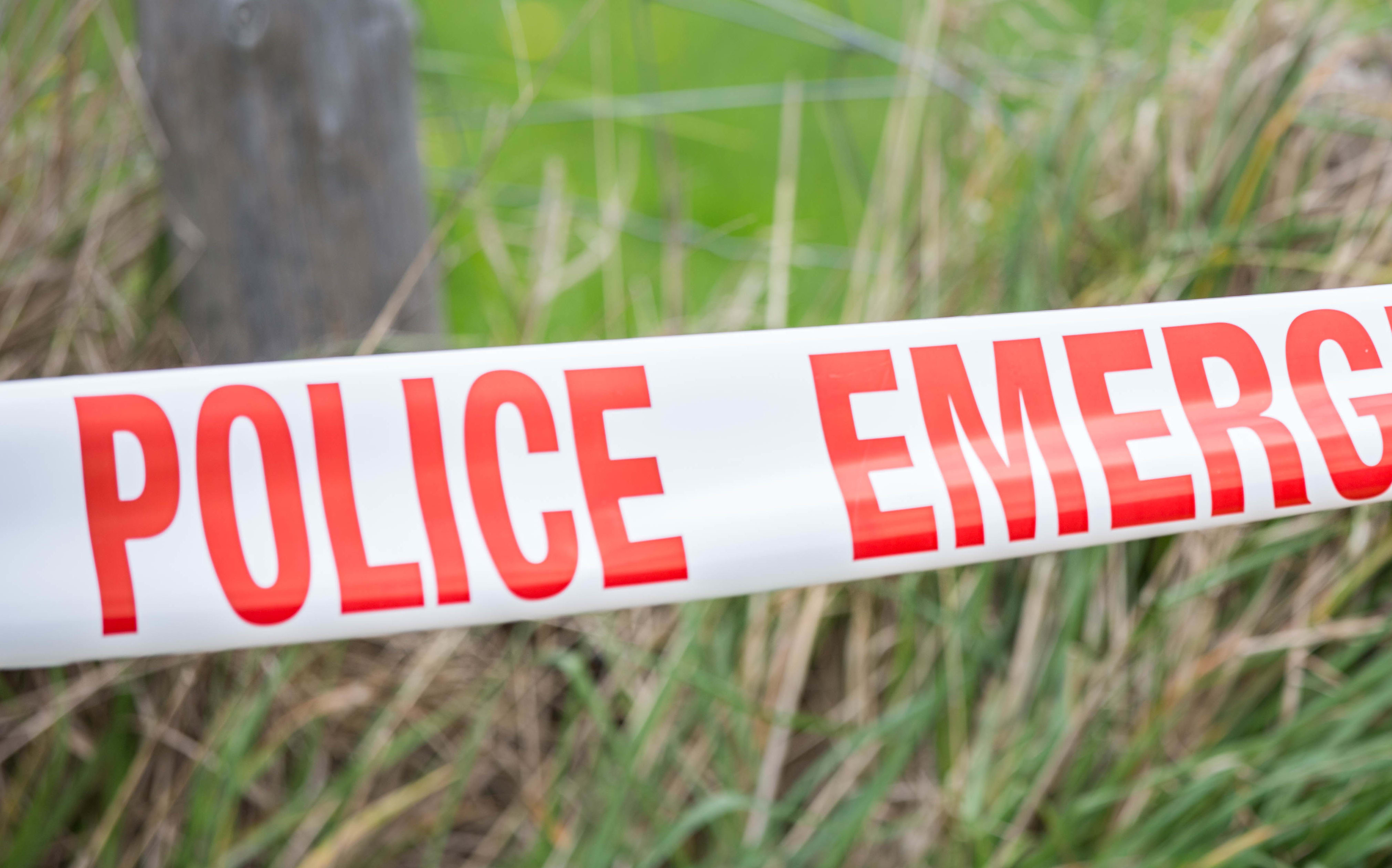 Police tape cording off the property at Taharoa.