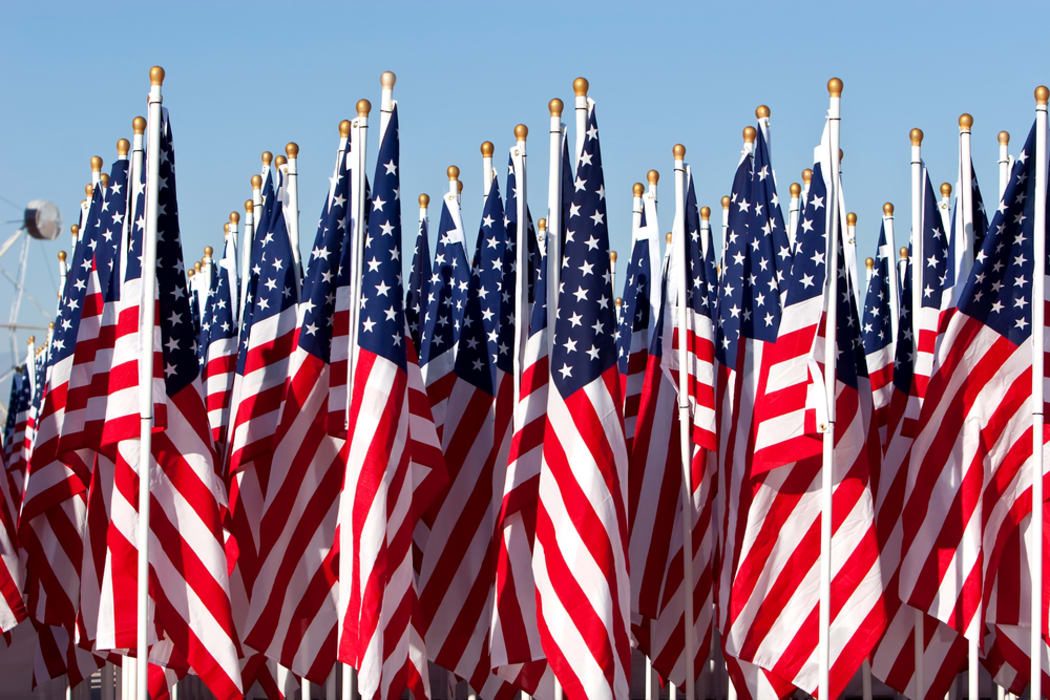 American flags