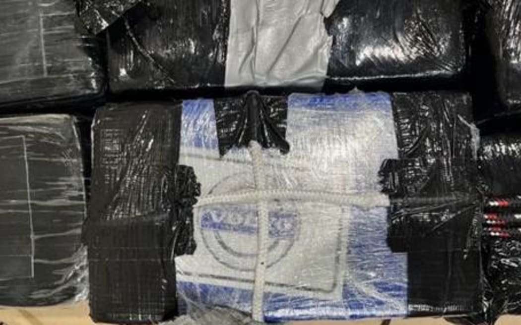 Cocaine bricks intercepted by Customs in Tauranga, December 2025.