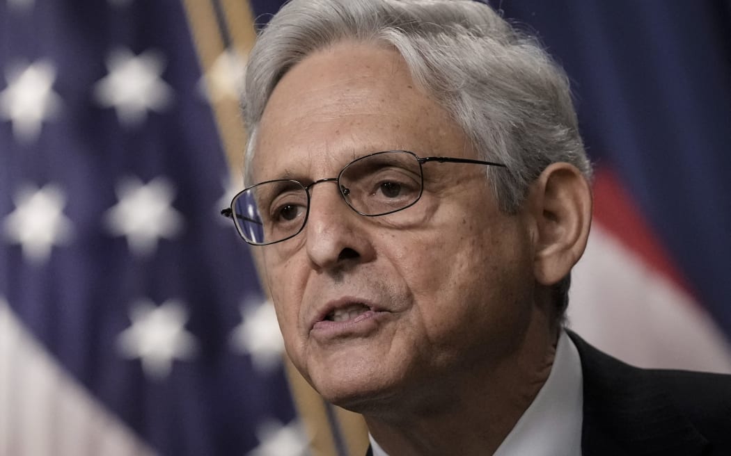 WASHINGTON, DC - AUGUST 11: U.S. Attorney General Merrick Garland delivers a statement at the U.S. Department of Justice August 11, 2022 in Washington, DC. Garland addressed the FBI's recent search of former President Donald Trump's Mar-a-Lago residence, announcing the Justice Department has filed a motion to unseal the search warrant as well as a property receipt for what was taken.   Drew Angerer/Getty Images/AFP (Photo by Drew Angerer / GETTY IMAGES NORTH AMERICA / Getty Images via AFP)
