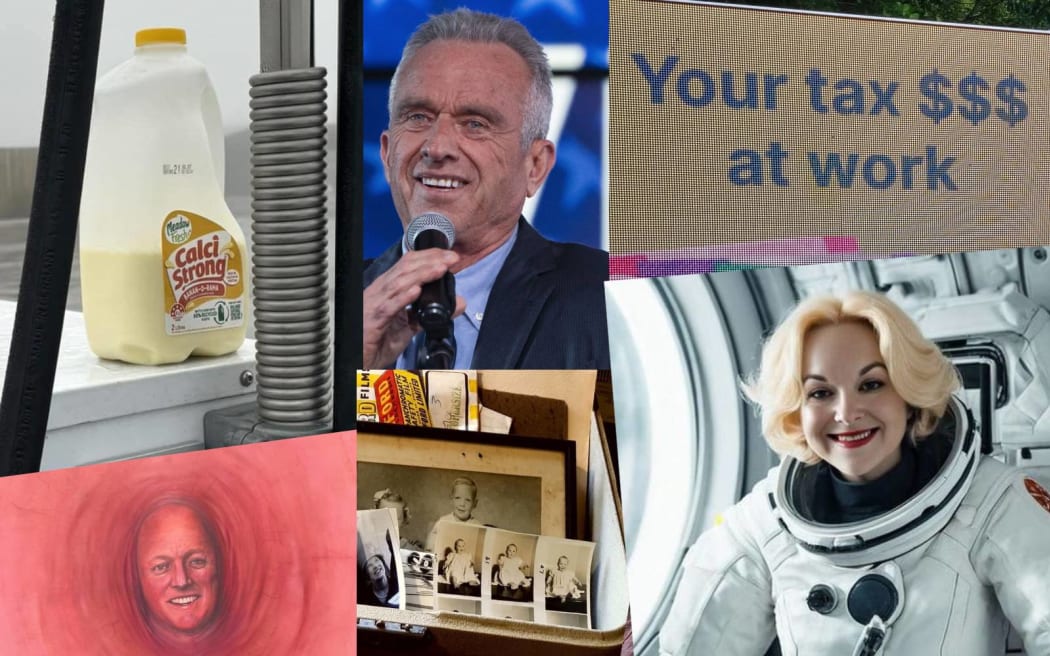 A collage of various news images from 2024.