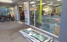 The Stihl Shop on New North Rd, Mt Albert, was damaged in a ram raid.