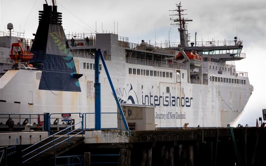 The Aratere in Picton ahead of its final Cook Strait sailing.
