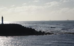 The entrance to Westport from Tasman Sea.
