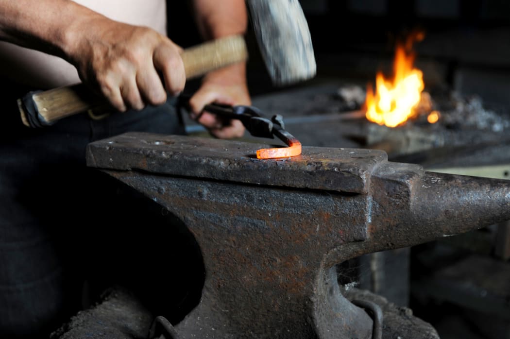 an iron anvil