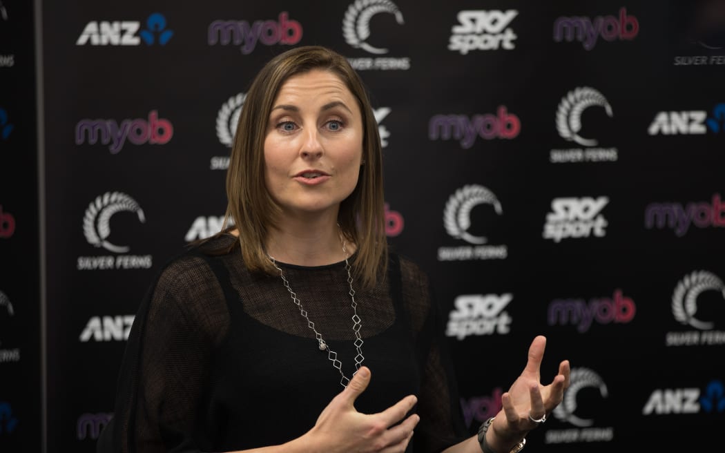 NNZ Chief Executive Jennie Wyllie at the annoucement of Noeline Taurua as the new coach of the Silver Ferns.