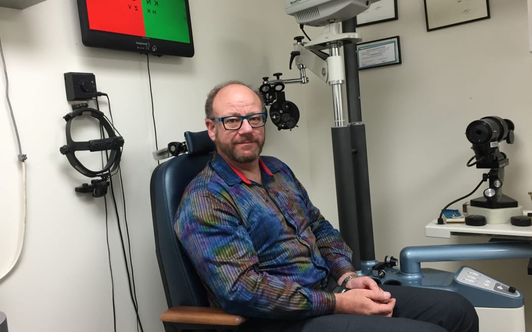 Optometrist Andrew Sangster in his practice.