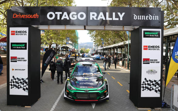 Hayden Paddon's Hyundai i20 AP4.
2022 Otago Rally.