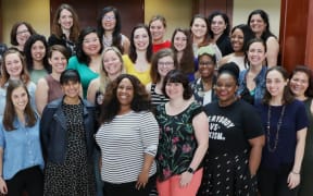 Megan Whelan (third in from front left row) and the women at Poynter's academy for women leaders in media