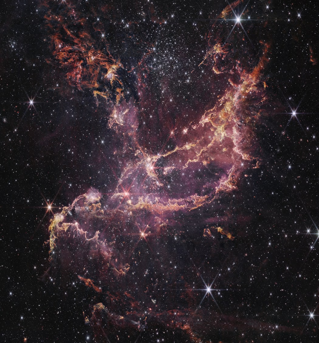 NGC 346 is a dynamic star cluster that lies within a nebula 200,000 light years away.
