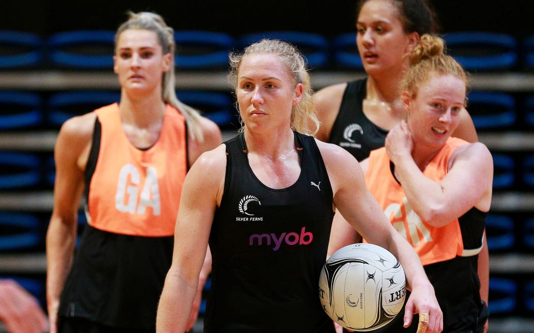 Laura Langman during Silver Ferns training.