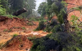 Flooding and slips in Puhoi closed State Highway 1 in both directions.