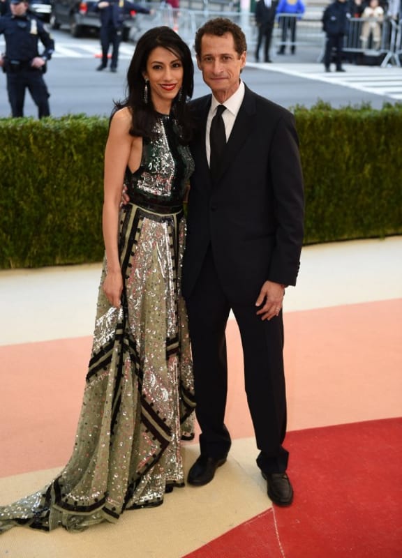 Huma Abedin and Anthony Weiner at an event at New Yorks Metropolitan Museum of Art in May.