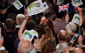 Delegates attend a launch event for the People's Vote campaign in London