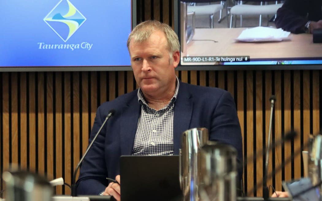 Mayor Mahé Drysdale at the Tauranga City Council 2025/26 annual plan hearings