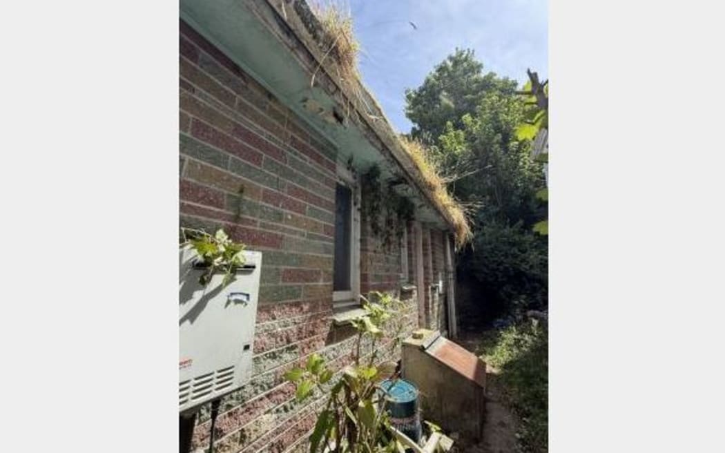 Damage caused to the exterior of a Queen St flat due to lack of maintenance.