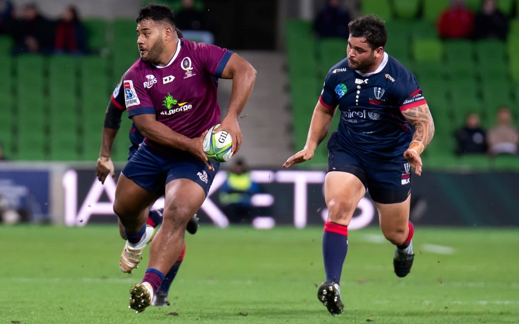 Taniela Tupou on the burst for the Queensland Reds.