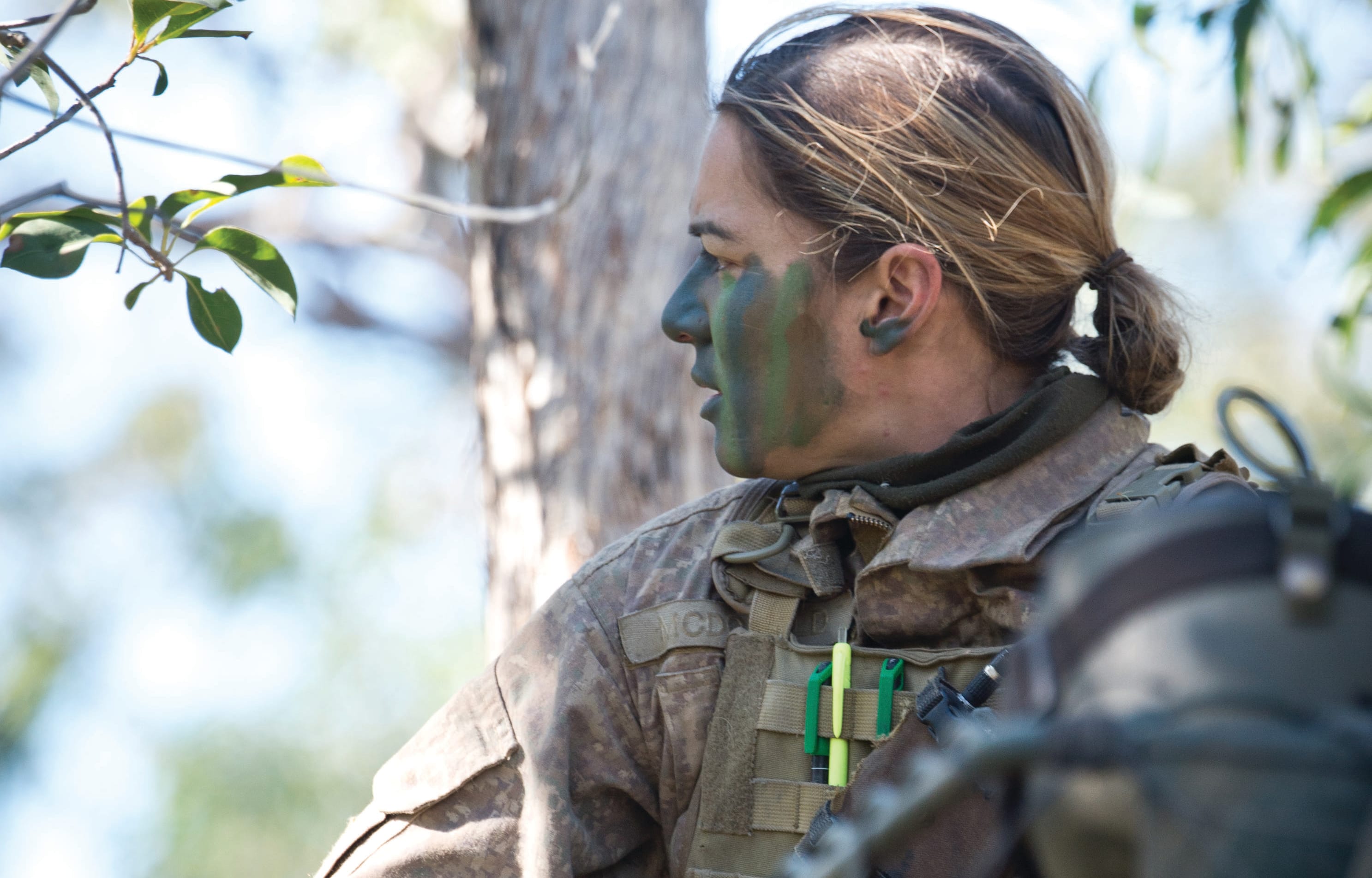 New Zealand Defence Force solider in the bush
