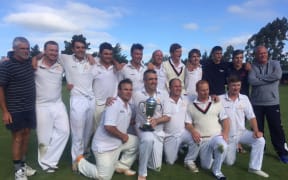 The Buller team with the Hawke Cup.