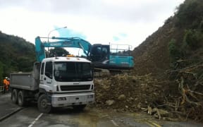 Work to clear the slip blocking the Ngaio Gorge has been continuing for a week.