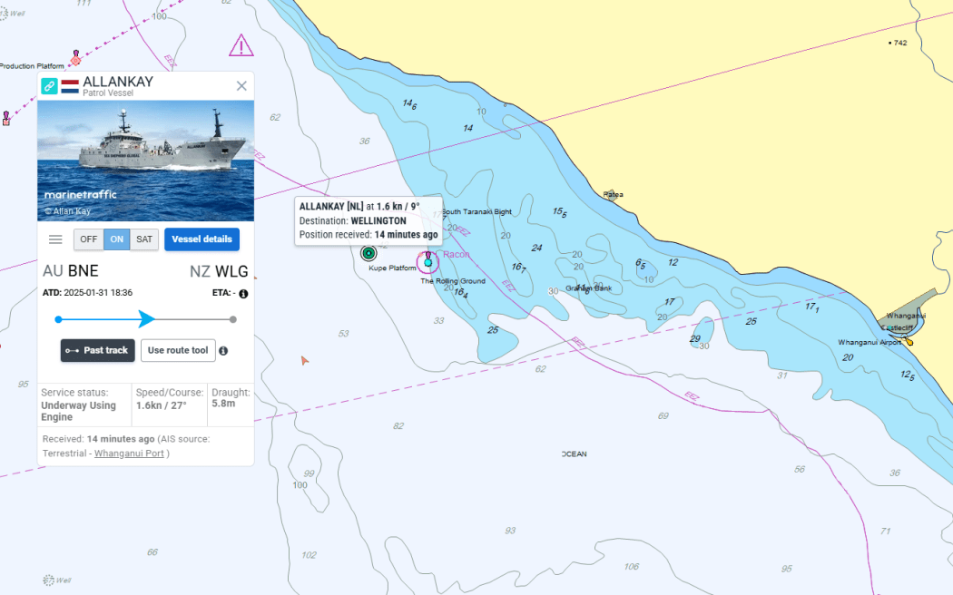 A picture from a ship spotter shows the location of the Allankay on 31 January 2025.