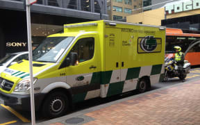 An ambulance at the scene following the crash.
