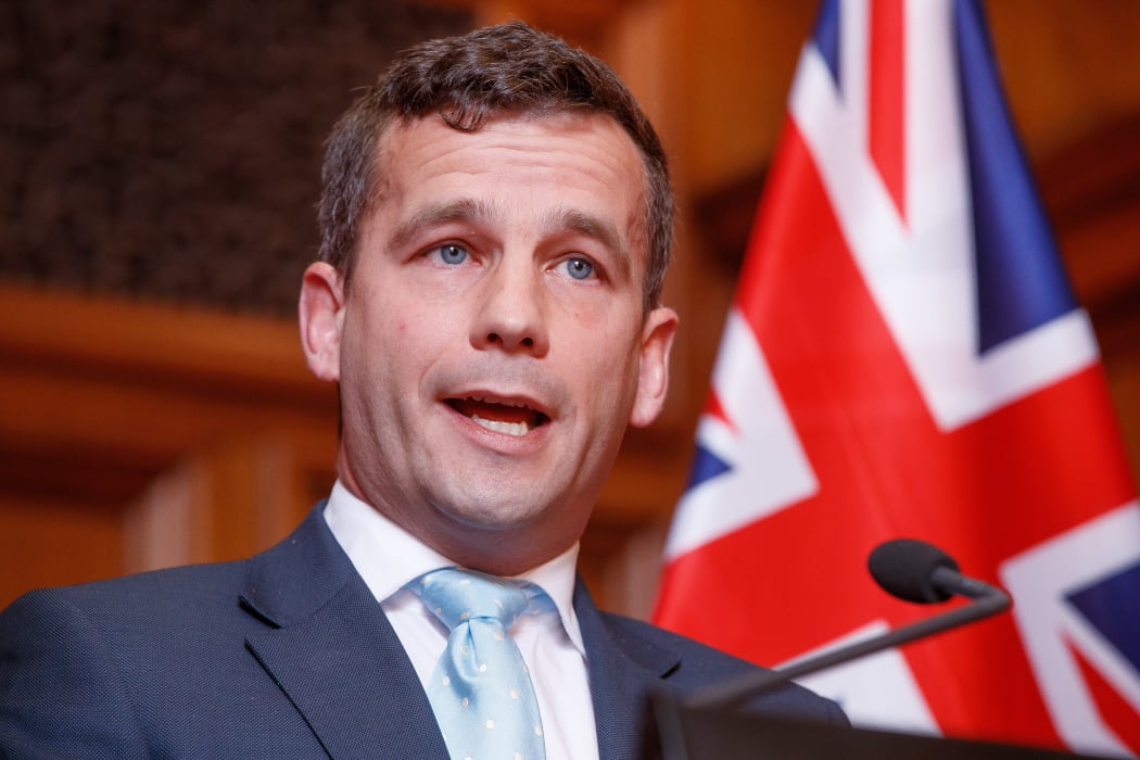 ACT leader David Seymour releases the party's Covid 3.0 (life after lockdown) plan to media in the Legislative Council Chamber in Parliament on 28 September 2021.