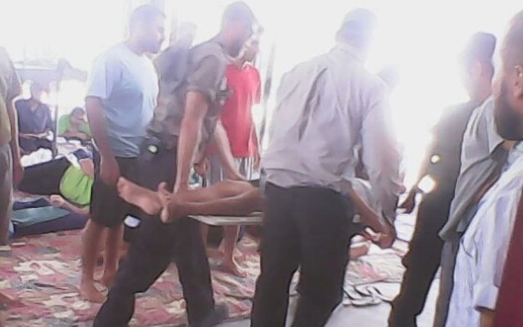 Protest at Australian-run asylum seeker detention centre on manus Island, PNG