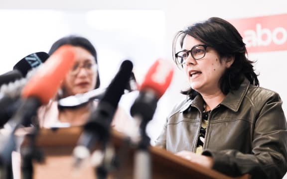 Ayesha Verrall  (at podium)