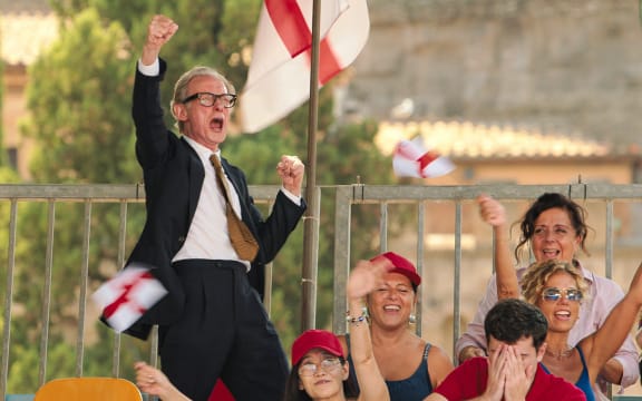 Bill Nighy as coach Mal Bradley is the 2024 Netflix feature film The Beautiful Game