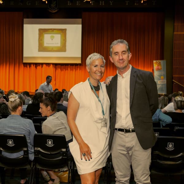 Author Nic Russell with psychologist Nigel Latta, who was an ambassador for Kenzie's Gift.